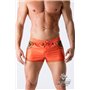 Maskulo - BeGuard Nylon Club Shorts with Contrasting Mesh Inserts Orange