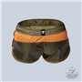 Maskulo - BeGuard Nylon Club Shorts with Contrasting Mesh Inserts Olive