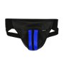 Addikt Leather Jockstrap Zip: Black & Blue