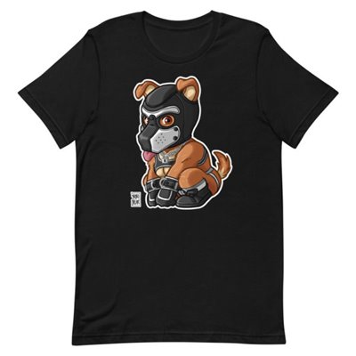 Playful Puppy - White Mask - Short-Sleeve Unisex T-Shirt