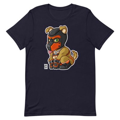 Playful Puppy - Orange Mask - Short-Sleeve Unisex T-Shirt