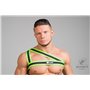 MASKULO - Asymmetrical One Shoulder Rubber Harness Neon Green