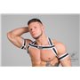 MASKULO - Rubber Harness with Biceps Bands Neon White