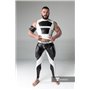 MASKULO - Men's Fetish Leggings Codpiece Zipped Rear White