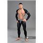 MASKULO - Men's Fetish Leggings Codpiece Open Rear Black