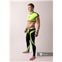 MASKULO - Men's Fetish Leggings Codpiece Zipped Rear Neon Green