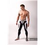 MASKULO - Men's Fetish Leggings Codpiece Zipped Rear Neon White