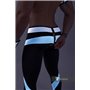 MASKULO - Men's Fetish Leggings Codpiece Zipped Rear Neon White