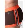 MASKULO - BeGuard Swimming Trunks with Zip Imitation on the Front Brown