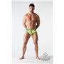 MASKULO - BeGuard Swimming Briefs with Zip Imitation on the Front Yellow