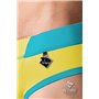 MASKULO - BeGuard Swimming Briefs with Zip Imitation on the Front Yellow