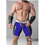 MASKULO - Men's Fetish Shorts Codpiece Zippered rear Full Thigh Pads Royal Blue