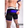 MASKULO - Men's Fetish Shorts Codpiece Zipped Rear Royal Blue