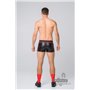 MASKULO - Men’s Fetish Leatherette Shorts Red