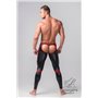 MASKULO - Men's Fetish Leggings Codpiece Open Rear Red