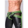 MASKULO - Men's Fetish Leggings Codpiece Open Rear Neon Green