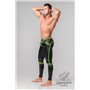 MASKULO - Men's Fetish Leggings Codpiece Zippered Rear Neon Green