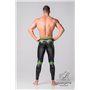 MASKULO - Men's Fetish Leggings Codpiece Zippered Rear Neon Green