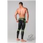 MASKULO - Men's Fetish Leggings Codpiece Zippered Rear Neon Green