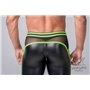 MASKULO - Men's Fetish Leggings Codpiece Zippered Rear Neon Green