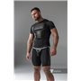 MASKULO - Armored Men's Fetish T-Shirt Spandex Front Pads Black