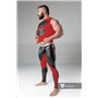 MASKULO - Men's Fetish Tank Top Spandex Front Pads Red