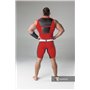 MASKULO - Men's Fetish Tank Top Spandex Front Pads Red