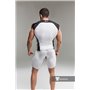 MASKULO - Men's Fetish Top Spandex Shoulder Lacing White