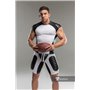 MASKULO - Men's Fetish Top Spandex Shoulder Lacing White