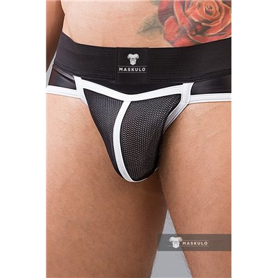 MASKULO - Briefs Mesh Codpiece Regular Rear White