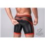 MASKULO - Fetish Shorts Codpiece Zippered Rear Red