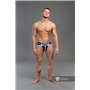 MASKULO - Life Men's Briefs Open rear Cotton Black