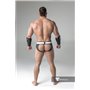 MASKULO - Rubber look Briefs Detachable pouch Open rear Black