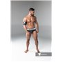 MASKULO - Rubber look Briefs Detachable pouch Open rear Black