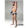 MASKULO - Rubber look Briefs Detachable pouch Zippered rear Black