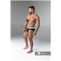 MASKULO - Rubber look Briefs Detachable pouch Zippered rear Black