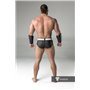 MASKULO - Rubber look Briefs Detachable pouch Zippered rear Black