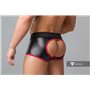 MASKULO - Fetish Trunks Mesh Codpiece Open Rear Red