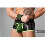 MASKULO - Fetish Trunks Mesh Codpiece Open Rear Neon Green