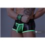 MASKULO - Fetish Trunks Mesh Codpiece Open Rear Neon Green