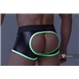 MASKULO - Fetish Trunks Mesh Codpiece Open Rear Neon Green