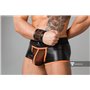 MASKULO - Fetish Trunks Mesh Codpiece Zippered Rear Neon Orange