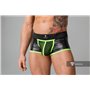 MASKULO - Fetish Trunks Mesh Codpiece Zippered Rear Neon Green