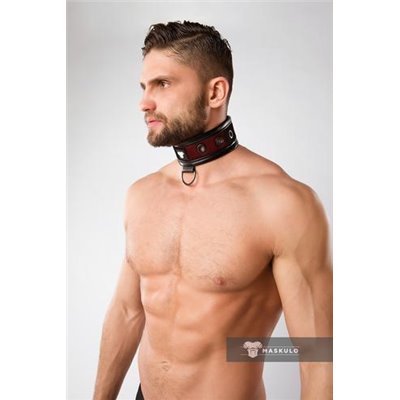 Maskulo Armored Red Fetish Collar