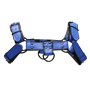 Addikt Smooth Leather Bulldog Harness: Blue