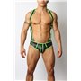 Gunner Neoprene Lace Up Jock Brief Green