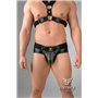 EnForce Waist-high Codpiece Briefs Open Rear Black