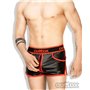 Outtox Perforated Leatherette Shorts Red