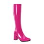 GoGo Stretch Boots Pink 3" Heel