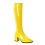 GoGo Stretch Boots Yellow 3" Heel